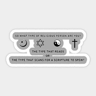 What Type of Religious Person Are You? Sticker